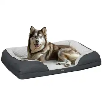 Tesco PawHut Dog Bed Calming Pet Bed Dog Mattress for Large Dogs - Charcoal Grey offer