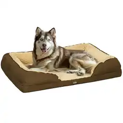 Tesco PawHut Dog Bed Calming Pet Bed Dog Mattress for Large Dogs - Brown offer