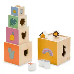 Tesco Hauck Stack N Raise Wooden Playset offer