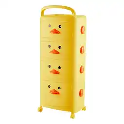 Tesco Living and Home 4-Tier Yellow Duck Storage Cart with Wheels offer