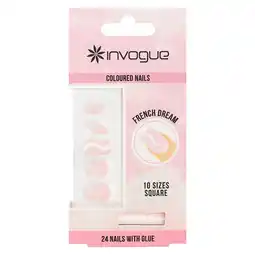 Tesco Invogue French Dream Square Nails (24 Pieces) offer