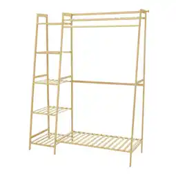 Tesco Living and Home Bamboo Bedroom Garment Clothes Rack 110cm - Natural offer