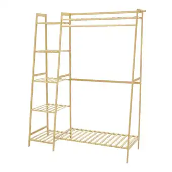 Tesco Living and Home Bamboo Bedroom Garment Clothes Rack 110cm - Natural offer