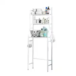 Tesco Living and Home Bathroom Storage Shelf Over Toilet Rack 3-Tier - White offer