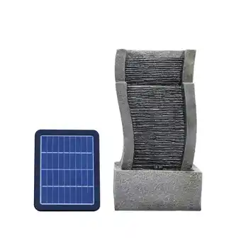 Tesco Living and Home Stone Effect Water Fountain Rockery Solar Powered offer