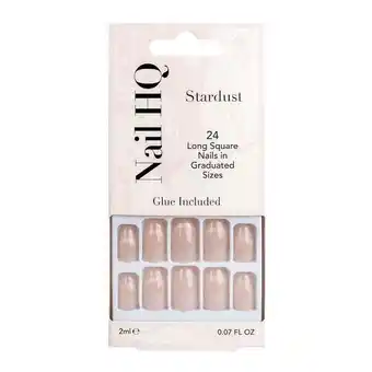 Tesco Nail HQ Square Stardust Nails (24 Pieces) offer