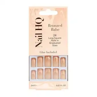 Tesco Nail HQ Square Bronzed Babe Nails (24 Pieces) offer