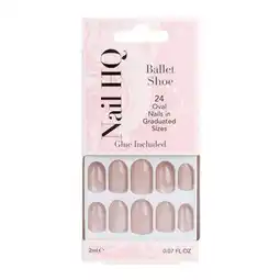 Tesco Nail HQ Oval Ballet Shoe Nails (24 Pieces) offer