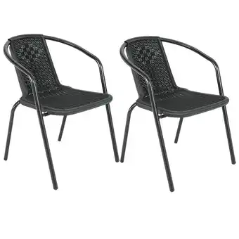 Tesco Living and home PE Rattan Stacking Garden Chairs-Set of 2 offer