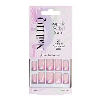 Tesco Nail HQ Square Sorbet Swirl Nails offer