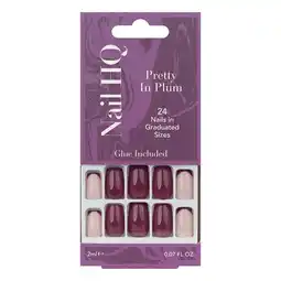 Tesco Nail HQ Pretty In Plum Square Nails offer