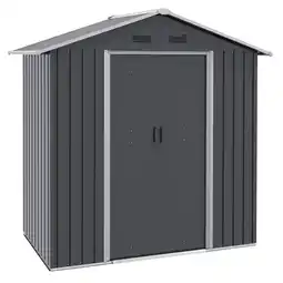 Tesco Outsunny 6.5x3.5ft Garden Shed for Outdoor Storage, Dark Grey offer