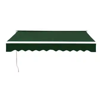 Tesco Living and Home Outdoor Retractable Patio Awning for Window and Door - Green offer