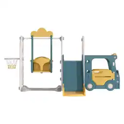 Tesco Living and Home 3-in-1 Kids Toddler Swing, Slide, and Climber Playset - Yellow offer