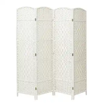 Tesco Living and Home Folding Weave Fiber Room Divider Privacy Screen offer