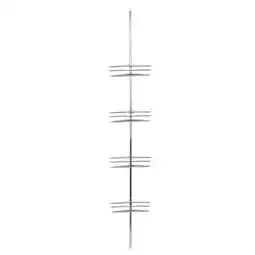 Tesco Living and Home 4-Tier Metal Corner Shower Shelf Wall Rack - Silver offer