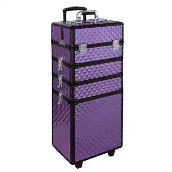 Tesco Living and Home 4-in-1 Professional Makeup Train Case - Purple offer