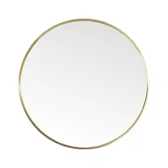 Tesco Living and Home Nordic Round Bathroom Mirror Wall Hanging - Gold offer