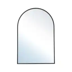 Tesco Living and Home Arched Wall Mirror with Black Aluminum Frame - 40cm W x 50cm H offer