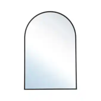 Tesco Living and Home Arched Wall Mirror with Black Aluminum Frame - 40cm W x 50cm H offer