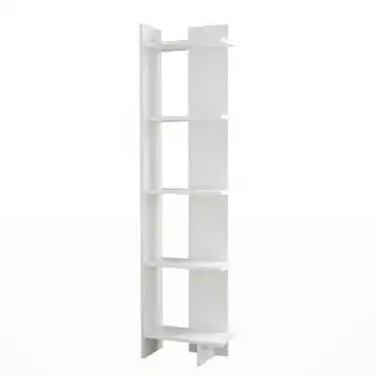 Tesco Living and Home Modern 5-Tier Corner Bookshelf Sttorage Rack - White offer