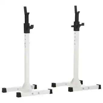 Tesco HOMCOM Power Rack Weight Stand Bar Barbell Squat Stand Spotter Home offer