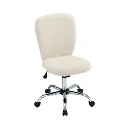 Tesco Living and Home Comfy Plush Office Chair with Wheels - Beige offer