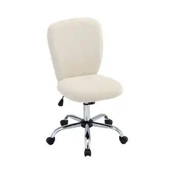 Tesco Living and Home Comfy Plush Office Chair with Wheels - Beige offer