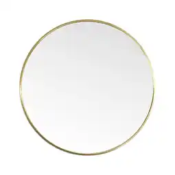 Tesco Living and Home Nordic Round Bathroom Framed Mirror Wall Hanging - Gold 40cm offer