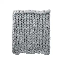 Tesco Living and Home Chunky Knit Throw Blanket Handwoven Home Decor offer