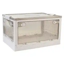 Tesco Living and Home Transparent Folding Storage Box with Wheels offer