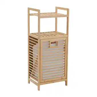 Tesco Living and Home Bamboo Laundry Hamper Basket with Liner Bag offer