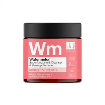 Tesco Dr Botanicals Watermelon Superfood 2-In-1 Cleanser & Makeup Remover 60ml offer