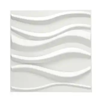 Tesco Living and Home 12-Pack 3D PVC Wave Wall Panels Decorative Tiles offer