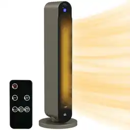 Tesco HOMCOM 2200W Ceramic Heater for Home with Remote Control, 12H Timer offer