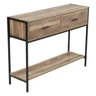 Tesco Living and Home Console Table with Drawers Metal Frame for Hallway offer