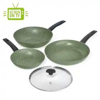 Tesco Prestige Eco Frying Pans Non Stick Induction 3 Piece Cookware Set - 20/24/28 cm offer