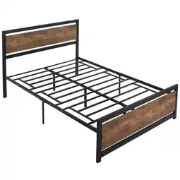 Tesco HOMCOM Double Size Metal Bed Frame w/ Headboard & Footboard offer