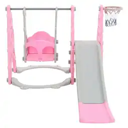 Tesco Living and Home Toddler Swing and Slide Set with Basketball Hoop offer