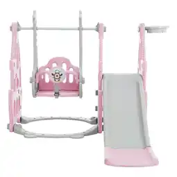 Tesco Living and Home 3-in-1 Kids Swing, Slide, and Climber Playset offer