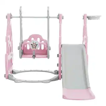 Tesco Living and Home 3-in-1 Kids Swing, Slide, and Climber Playset offer