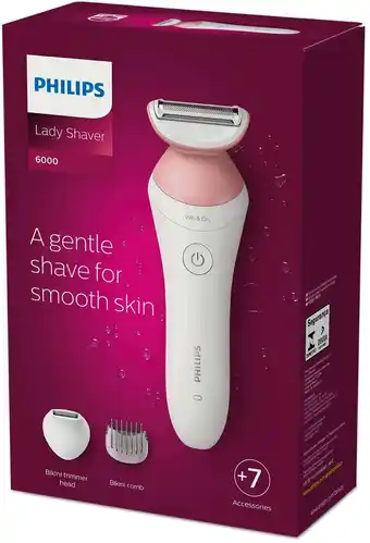 Tesco Philips BRL146/00 Series 6000 Wet & Dry Cordless Lady Shaver offer