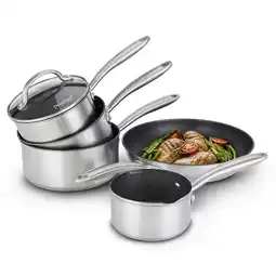 Tesco Prestige Scratch Guard Cookware Set in Stainless Steel Accessory - Pack of 5 offer