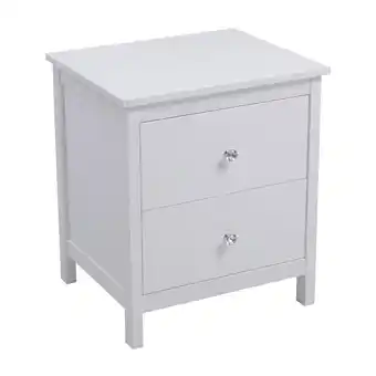 Tesco Living and Home Wooden Storage Cabinet with 2 Drawers - White offer