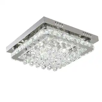 Tesco Living and Home Crystal LED Flush Mount Ceiling Light Fixture offer