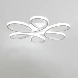 Tesco Living and Home Modern Acrylic Petal LED Semi Ceiling Light - White offer