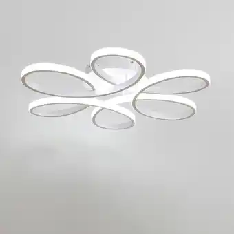 Tesco Living and Home Modern Acrylic Petal LED Semi Ceiling Light - White offer