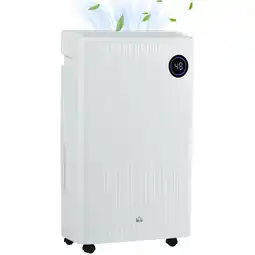 Tesco HOMCOM 16L/Day Quiet Air Dehumidifier with Purifier, UVC, Timer, White offer