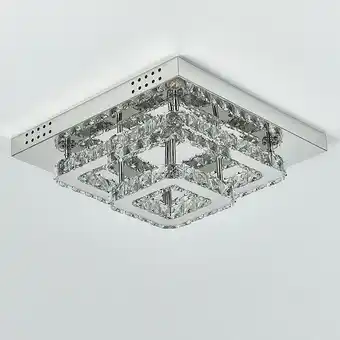 Tesco Living and Home Square Large-size Crystal LED Ceiling Light offer