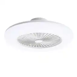 Tesco Living and Home Round LED Ceiling Fan Light with Remote - White offer